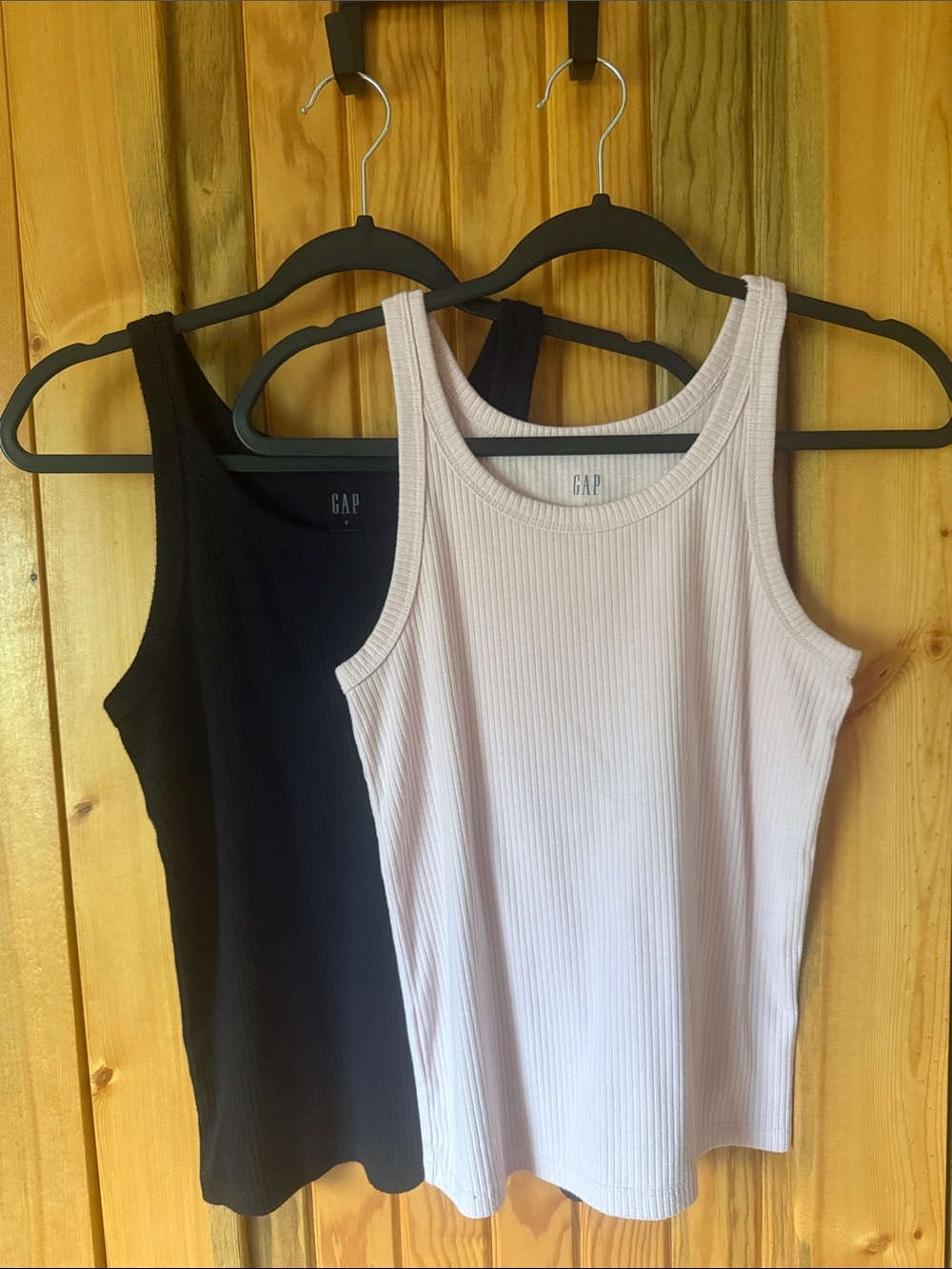 GAP Ribbed Tank Top Bundle in Black and Light Pink